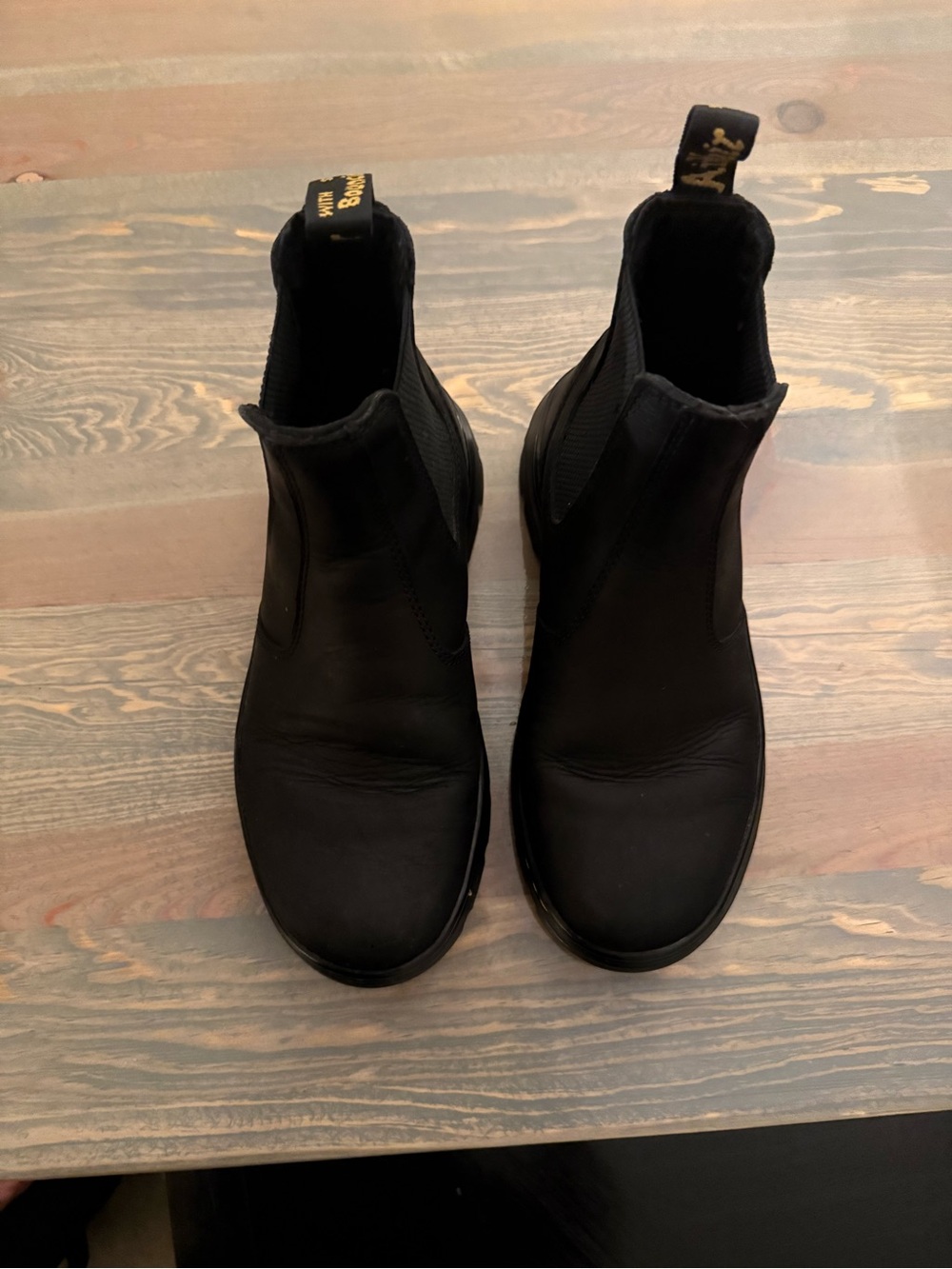 Dr. Martens Black leather Chelsea Slip-On Boots with Heel Tabs size 37 US 6 or 7 - Picture 5 of 11